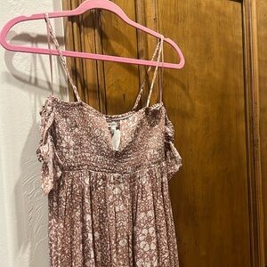 Light mocha cream maxi dress